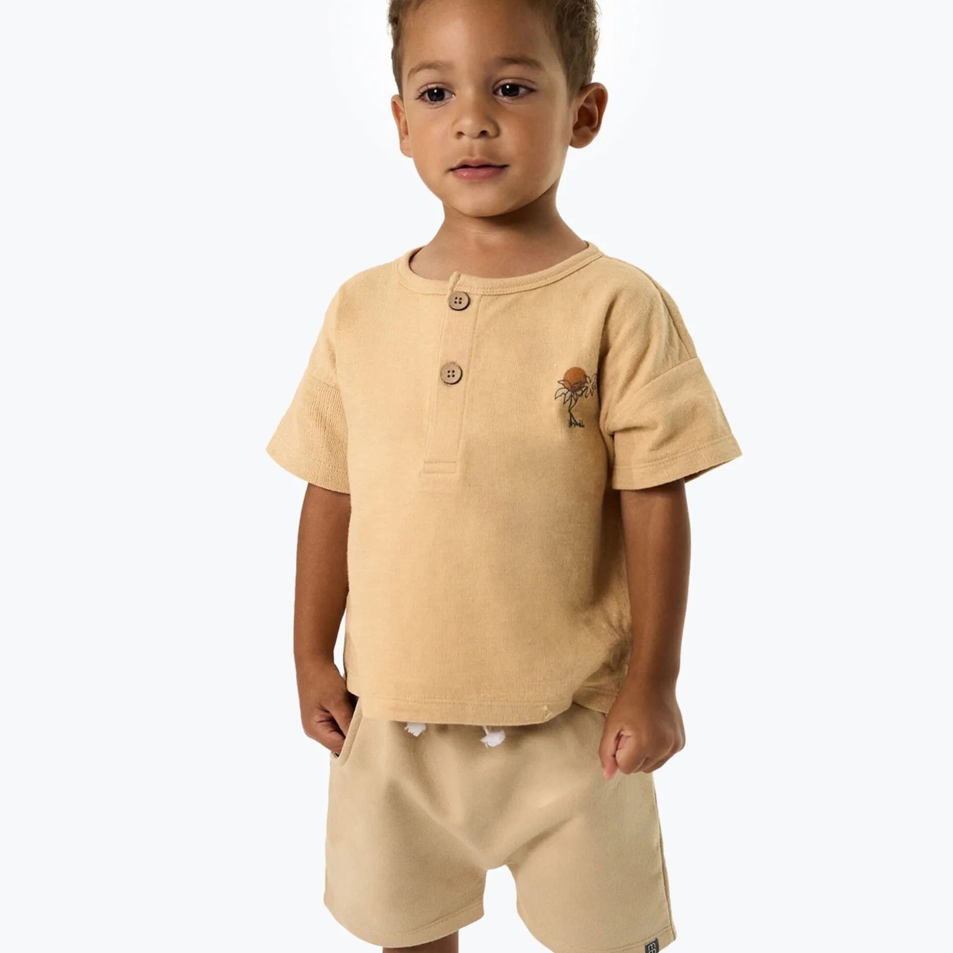 Infant & Toddler Boys Light Tan Harem Shorts