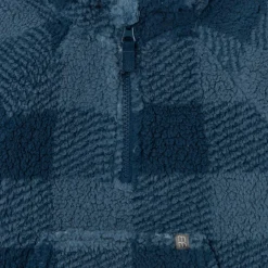 Infant & Toddler Boys Navy Plaid Half-Zip Pullover