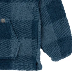 Infant & Toddler Boys Navy Plaid Half-Zip Pullover