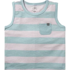 Infant & Toddler Boys Teal Stripe Tank Top
