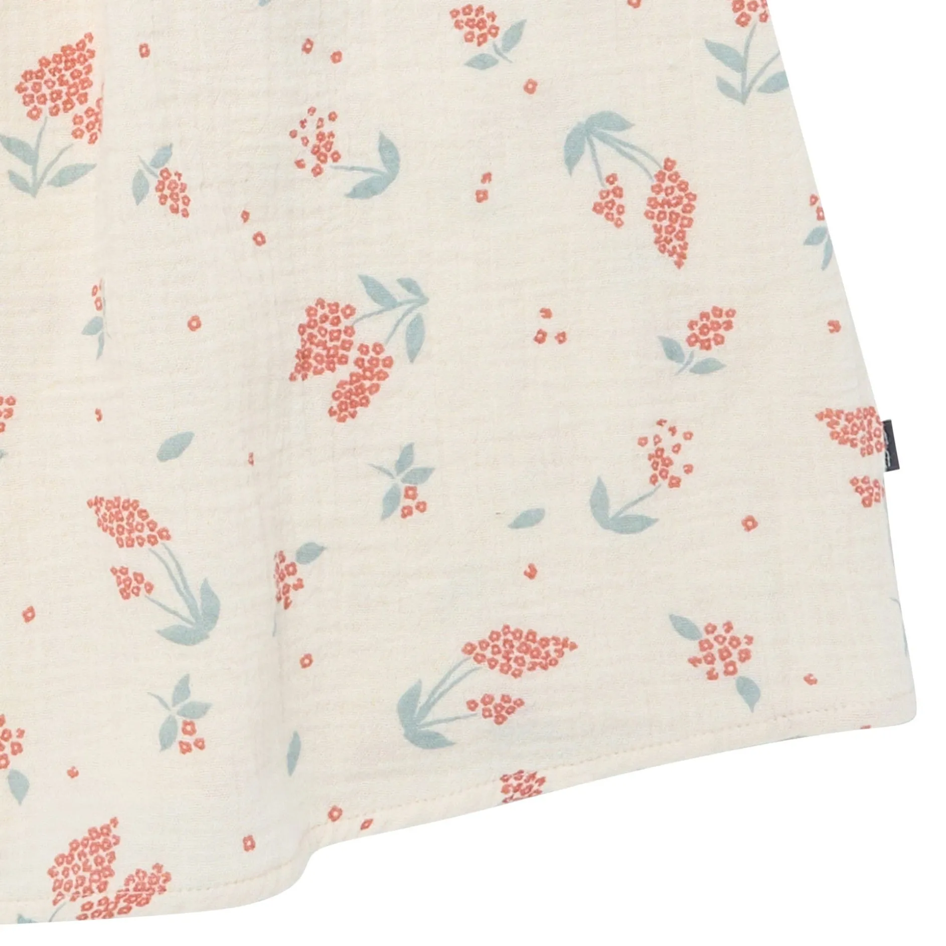 Infant & Toddler Girls Beige Tossed Lavender Puff Sleeve Dress