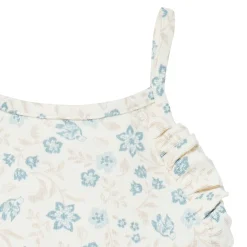 Infant & Toddler Girls Bird Floral Ruffle Wide Leg Romper
