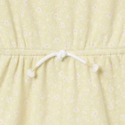 Infant & Toddler Girls Dusty Yellow Floral Flutter Sleeve Romper