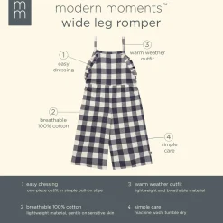 Infant & Toddler Girls Gingham Ruffle Wide Leg Romper