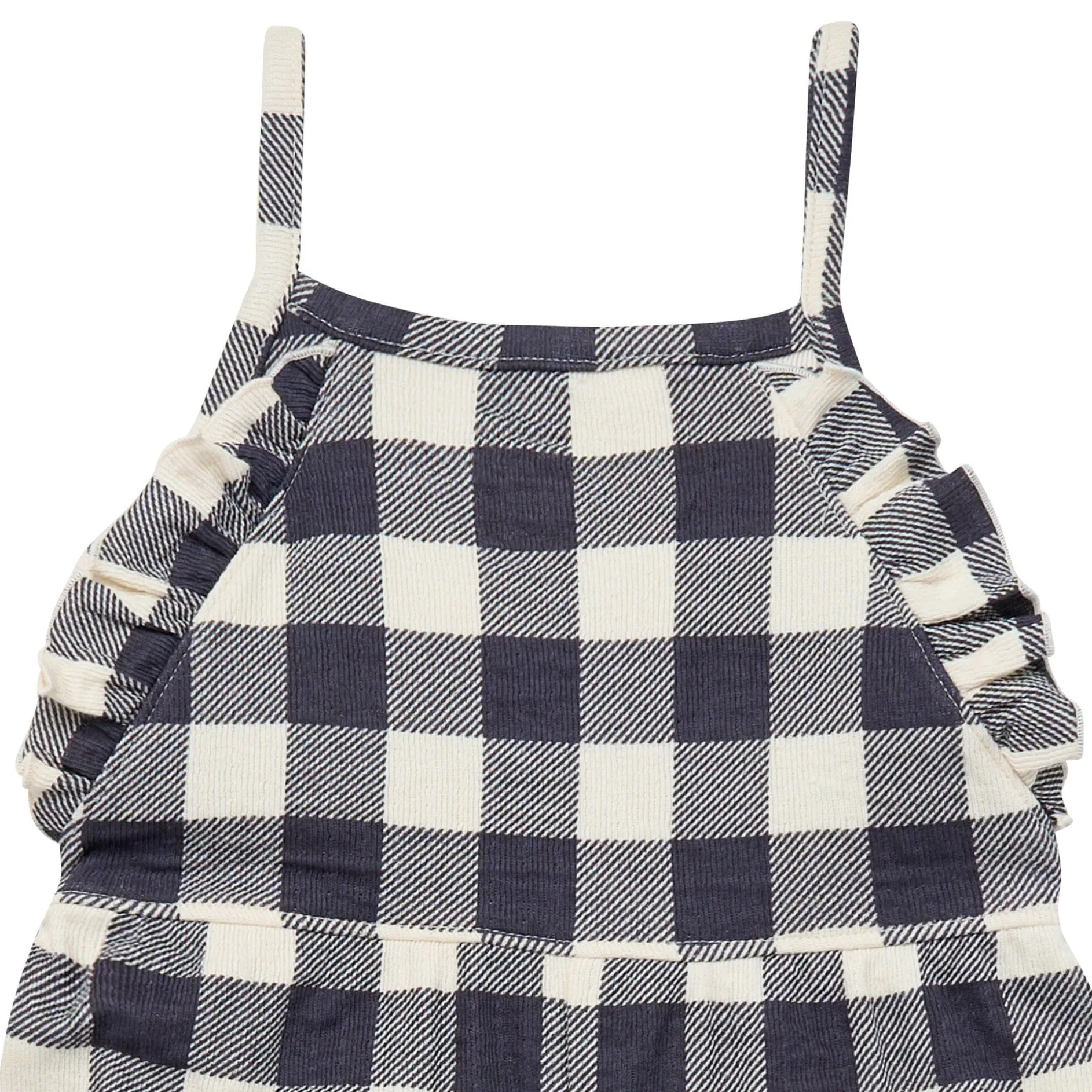 Infant & Toddler Girls Gingham Ruffle Wide Leg Romper