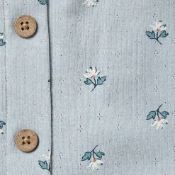 Infant & Toddler Girls Light Blue Daisy Ruffle Sleeve Top