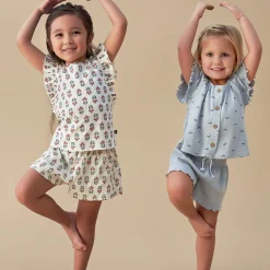 Infant & Toddler Girls Light Blue Wide Leg Shorts