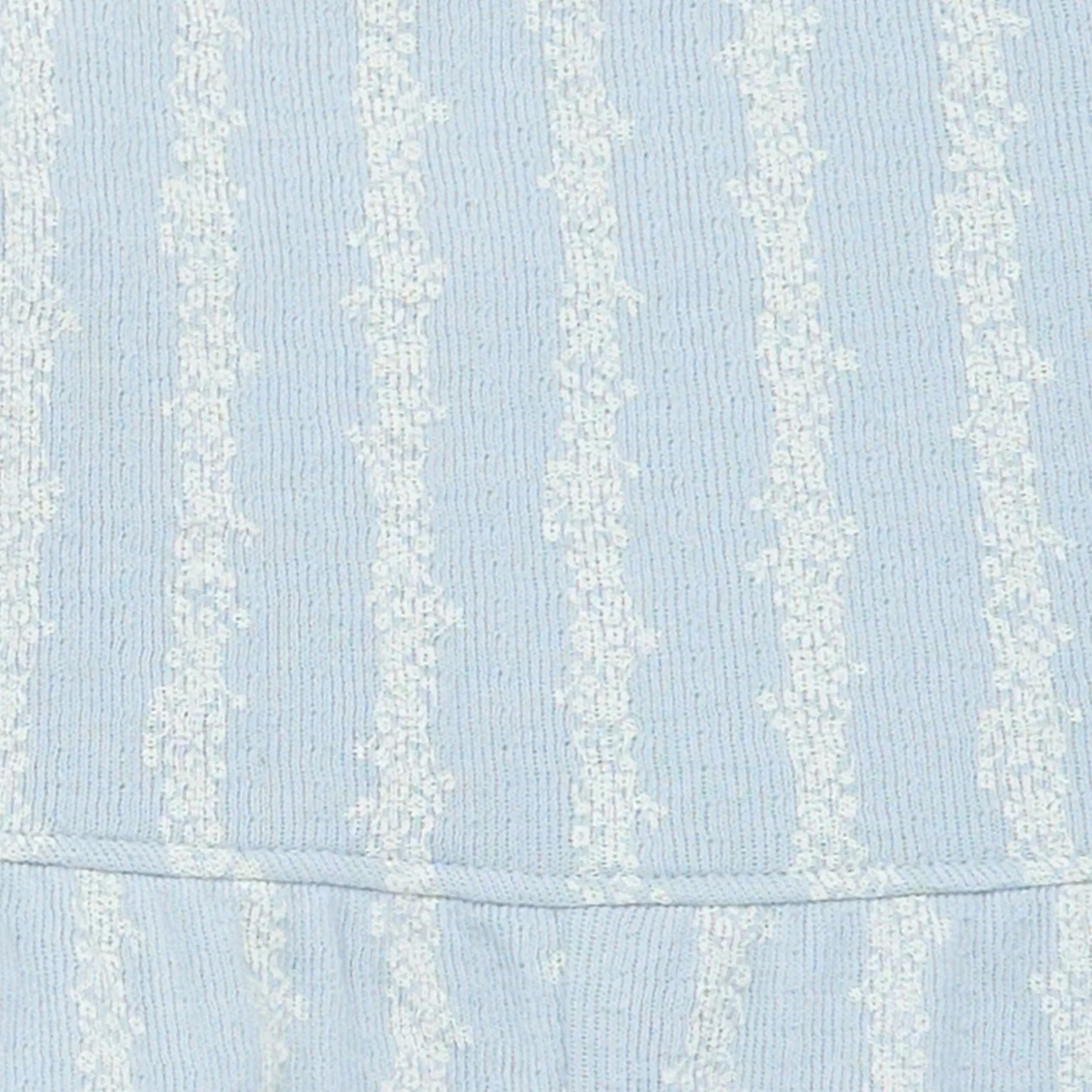 Infant & Toddler Girls Light Blue Mini Flower Stripe Ruffle Romper