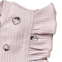 Infant & Toddler Girls Light Lilac Strawberry Ruffle Sleeveless Top