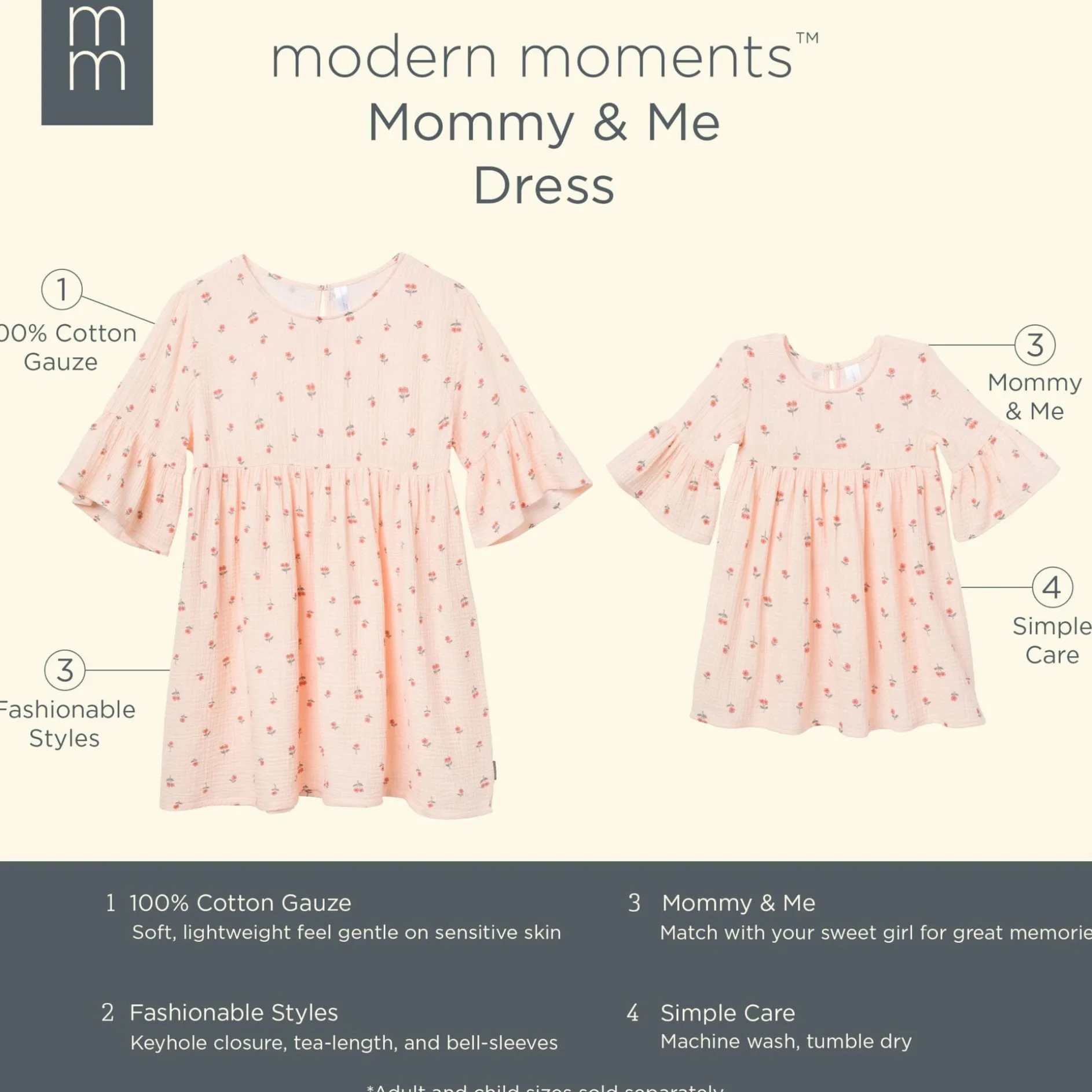 Infant & Toddler Girls Light Pink Daisies Gauze Dress