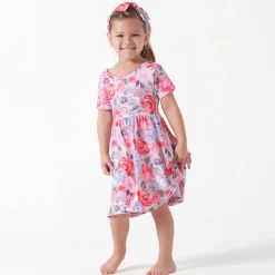 Infant & Toddler Girls Lilac Garden Buttery Soft Viscose Made from Eucalyptus Twirl Dress