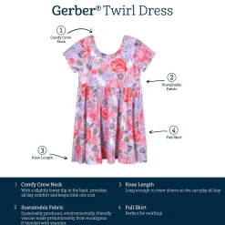 Infant & Toddler Girls Lilac Garden Buttery Soft Viscose Made from Eucalyptus Twirl Dress