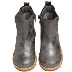 Infant & Toddler Girls Metallic Dark Grey Chelsea Boot
