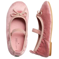 Infant & Toddler Girls Pink Velvet Ballet Flats