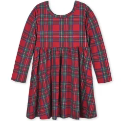 Infant & Toddler Girls Plaid About You Buttery Soft Viscose Made from Eucalyptus Holiday Twirl Dress