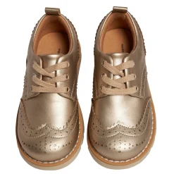 Infant & Toddler Girls Platinum Wingtip Oxfords