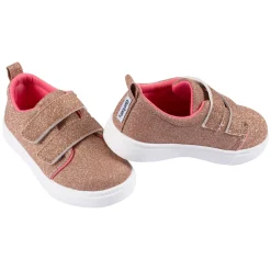 Infant & Toddler Girls Rose Gold Glitter Strap Sneaker