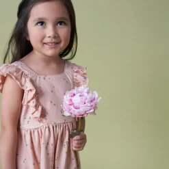 Infant & Toddler Girls Rose Tulips Bow Back Dress