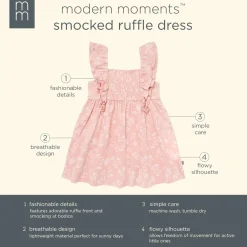 Infant & Toddler Girls Rose Wild Flowers Smocked Ruffle Dress