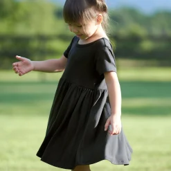 Infant & Toddler Girls Shadow Buttery Soft Viscose Made from Eucalyptus Twirl Dress