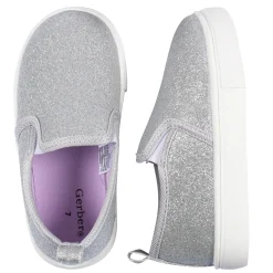 Infant & Toddler Girls Silver Glitter Slip-On Sneaker