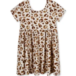 Infant & Toddler Girls Spotted Leopard Buttery Soft Viscose Made from Eucalyptus Twirl Dress