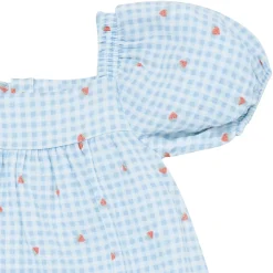 Infant & Toddler Girls Strawberry Gingham Puff Sleeve Dress