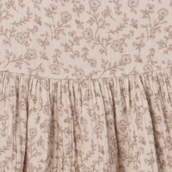 Infant & Toddler Girls Tan Floral Gauze Dress