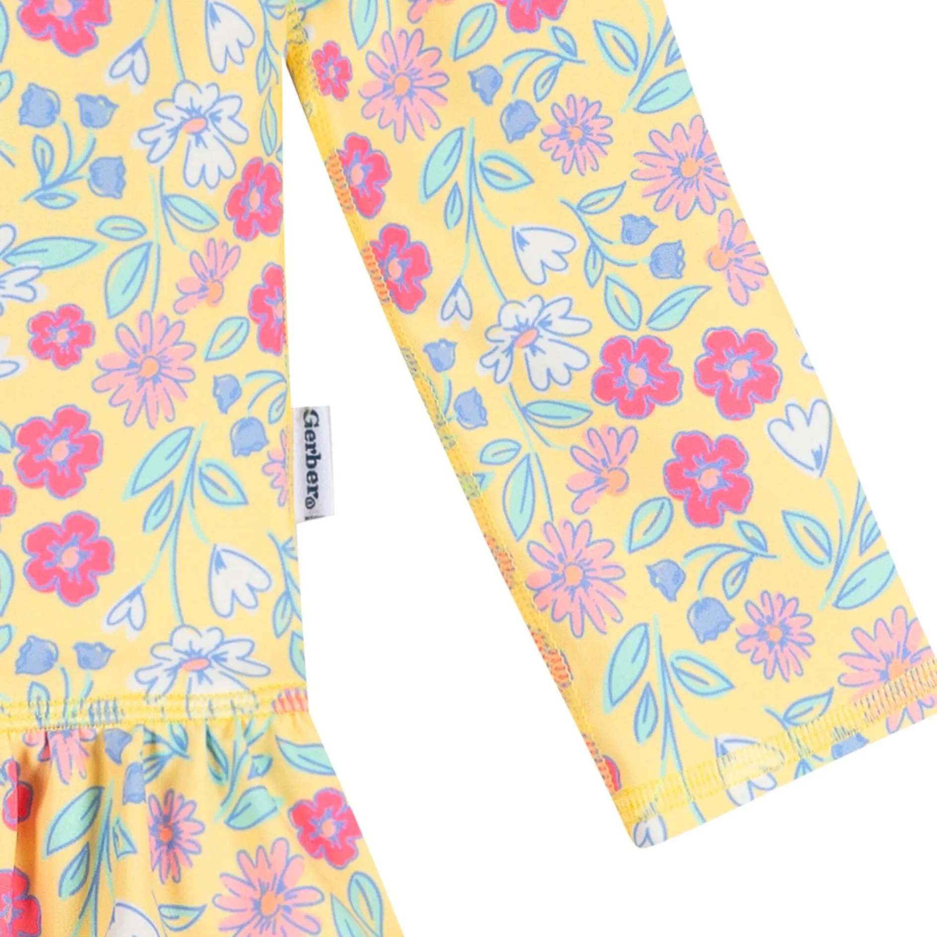 Infant & Toddler Girls UPF 50+ Floral Rash Guard Suit