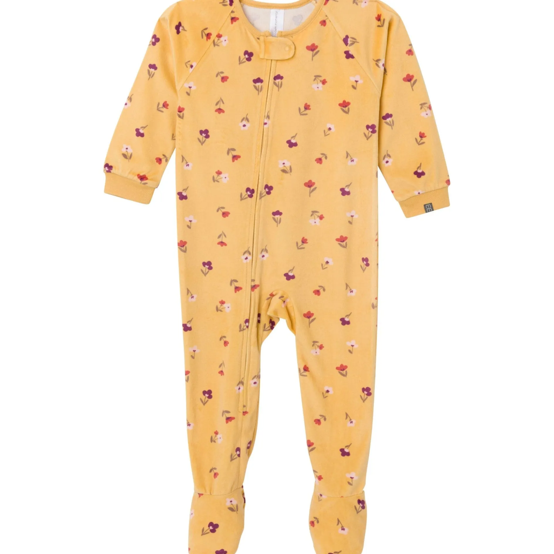 Infant & Toddler Girls Yellow Floral Footed Fleece Pajamas