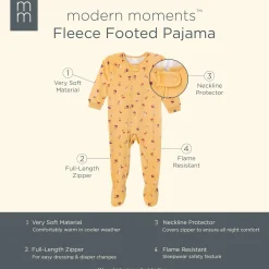 Infant & Toddler Girls Yellow Floral Footed Fleece Pajamas