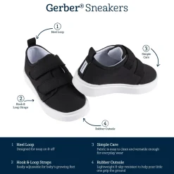 Infant & Toddler Neutral Black Strap Sneaker