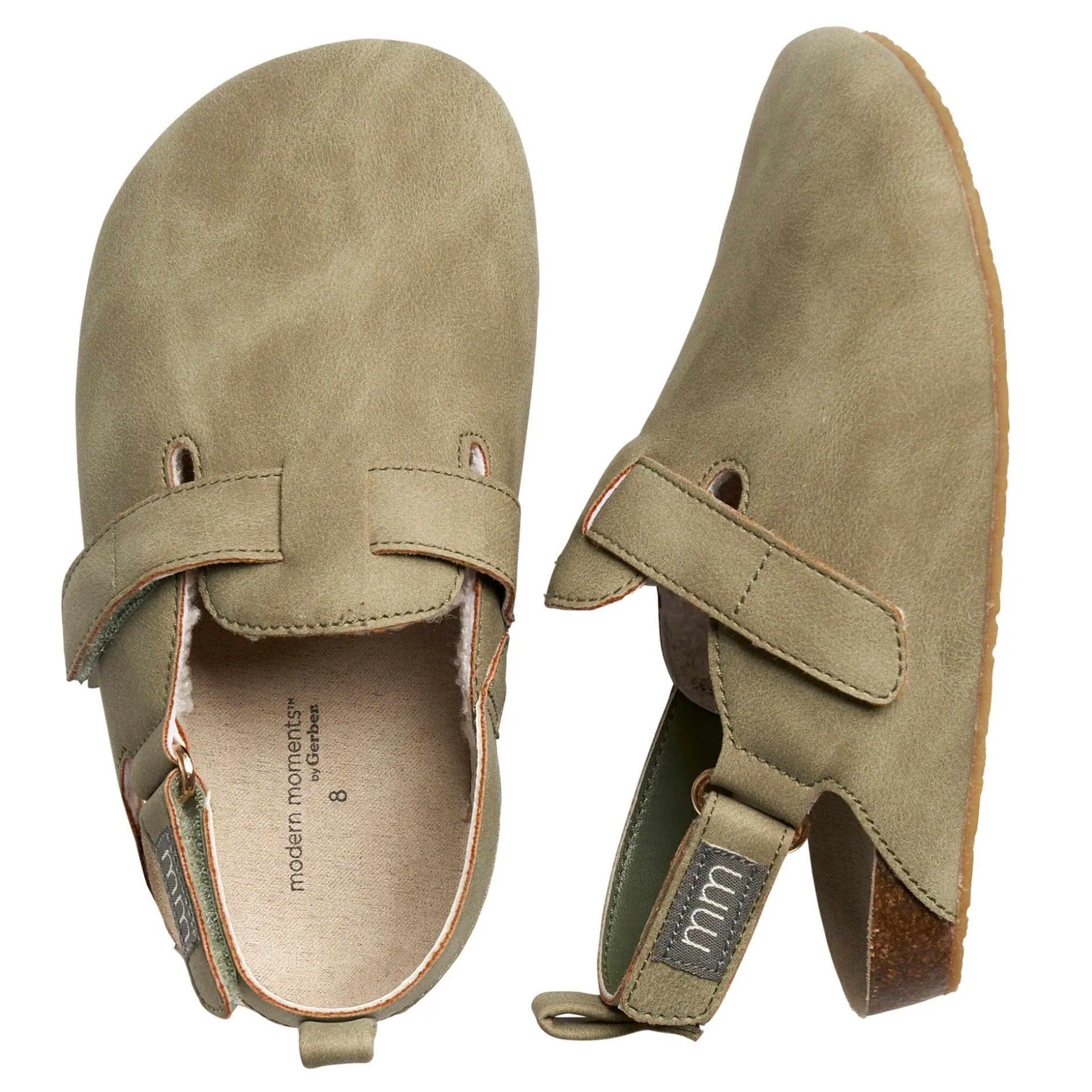 Infant & Toddler Neutral Dark Green Clog With Strap