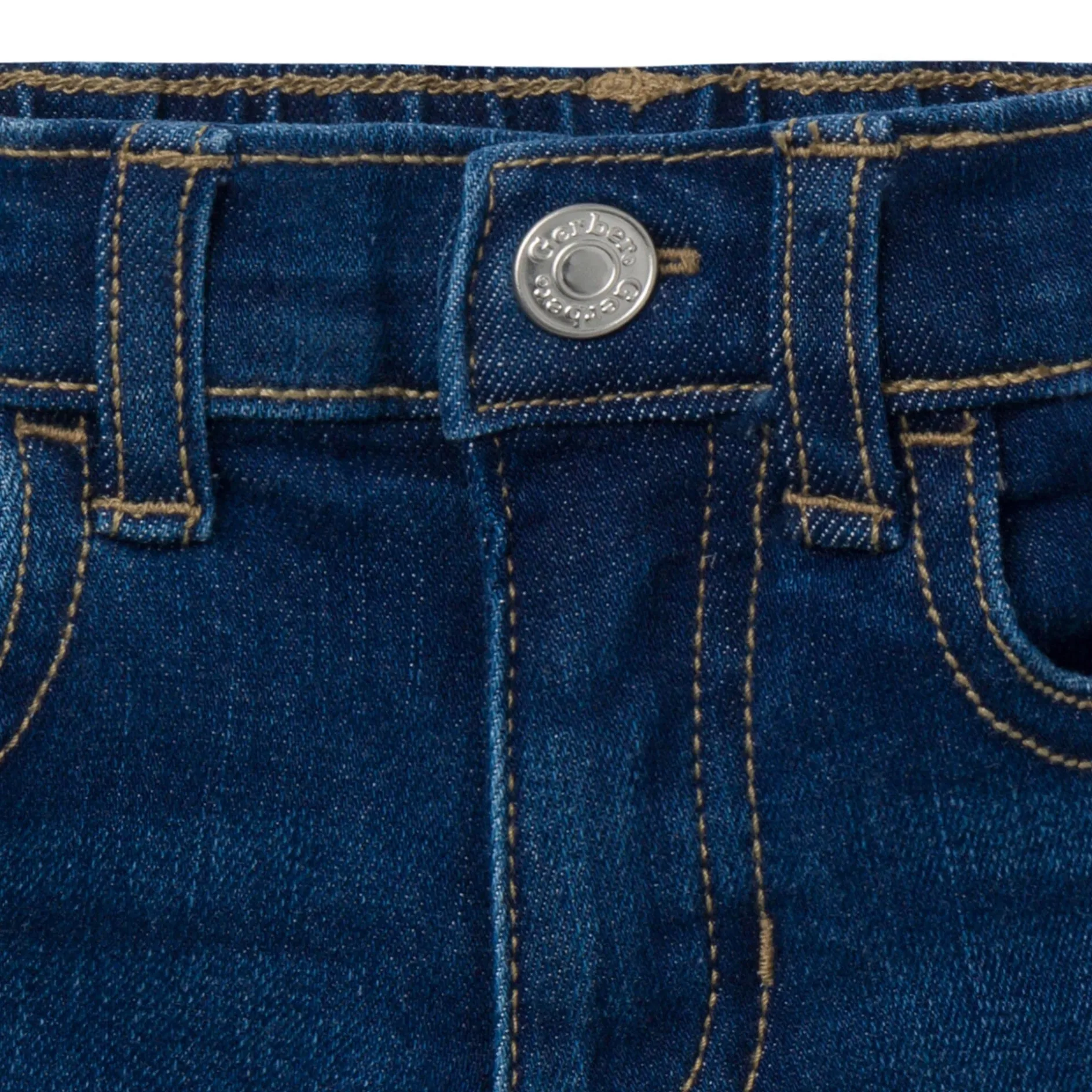 Infant & Toddler Neutral Dark Wash Denim Shorts