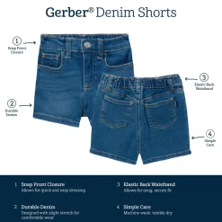 Infant & Toddler Neutral Light Wash Denim Shorts