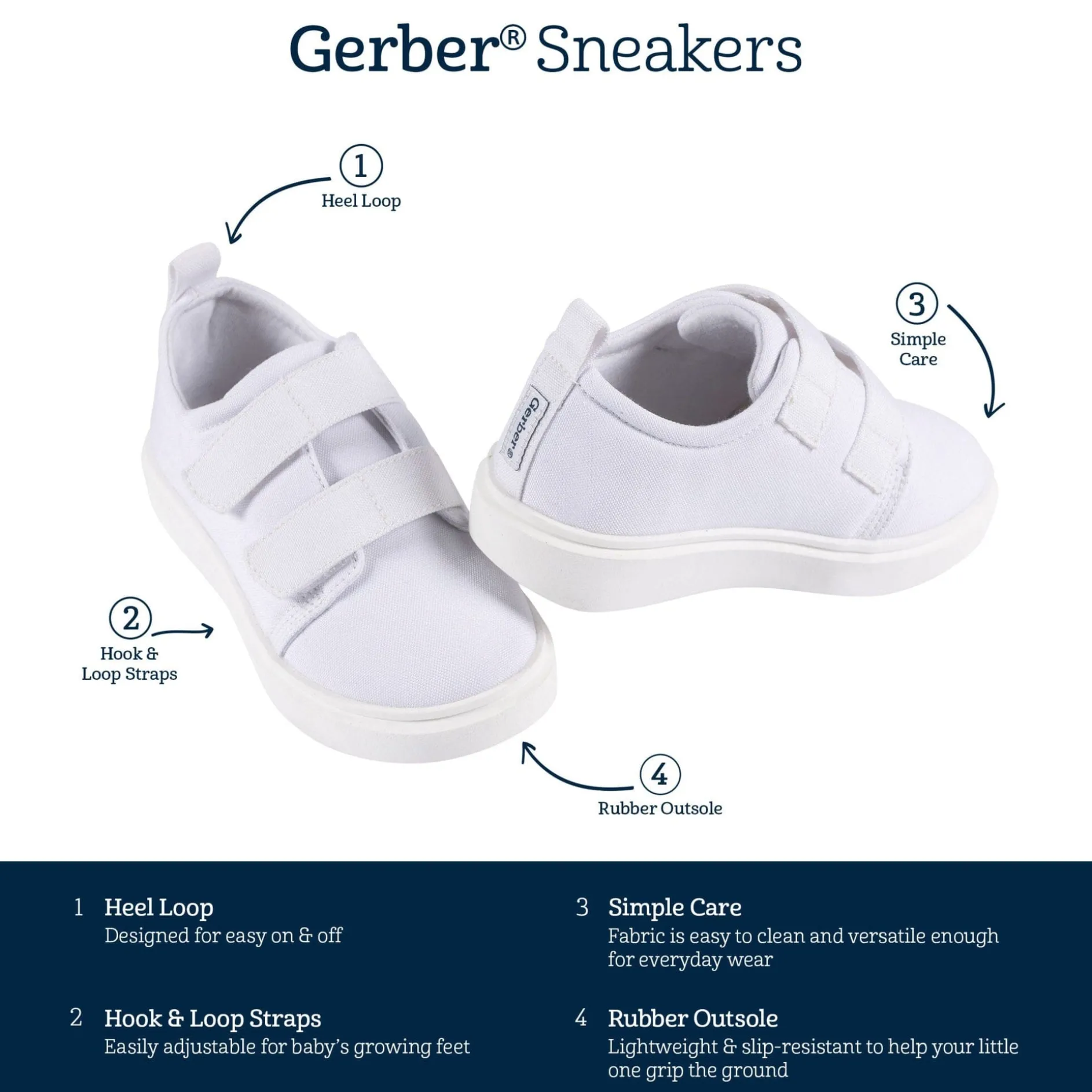 Infant & Toddler Neutral White Strap Sneaker