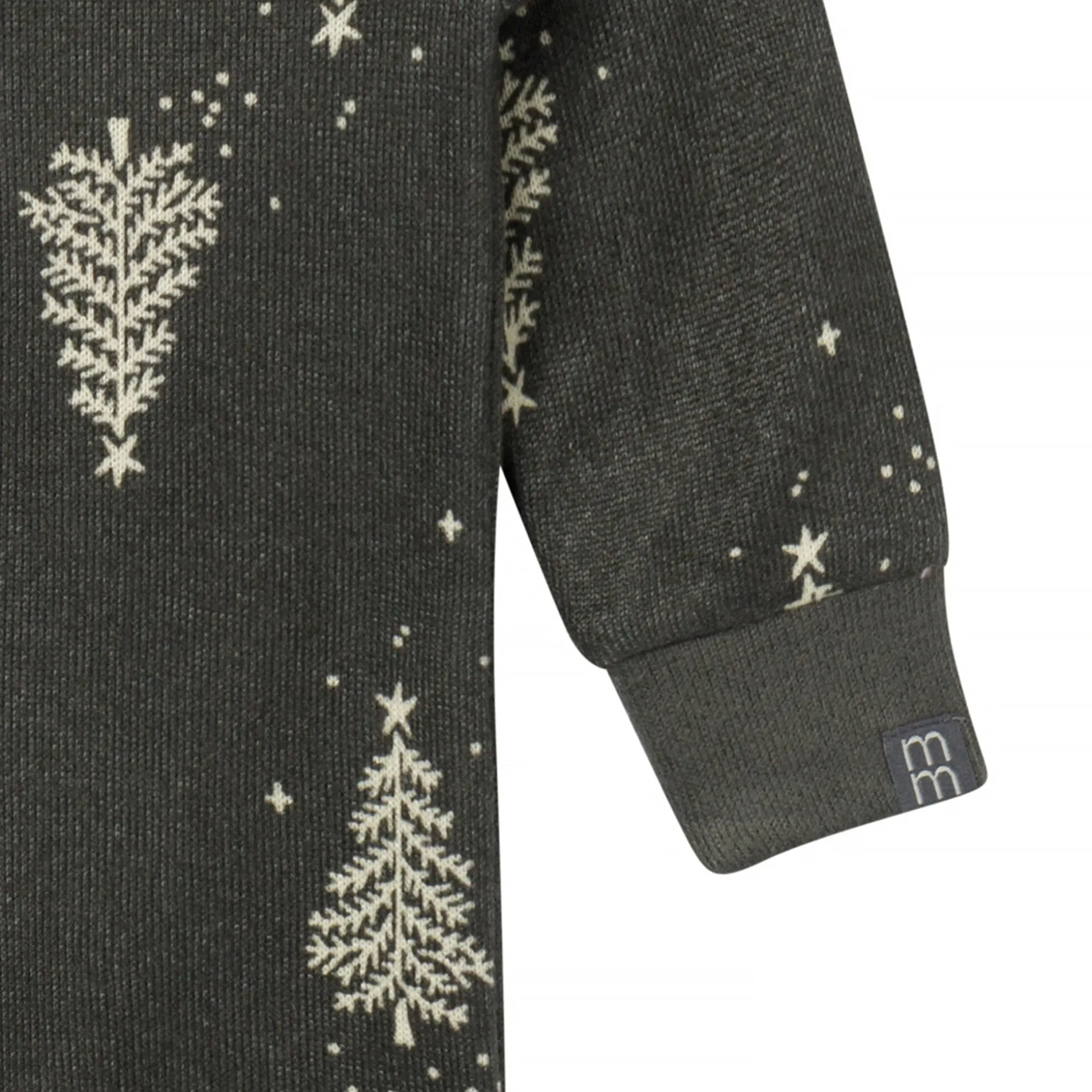 Neutral Green Christmas Tree Snug Fit Footless Pajamas