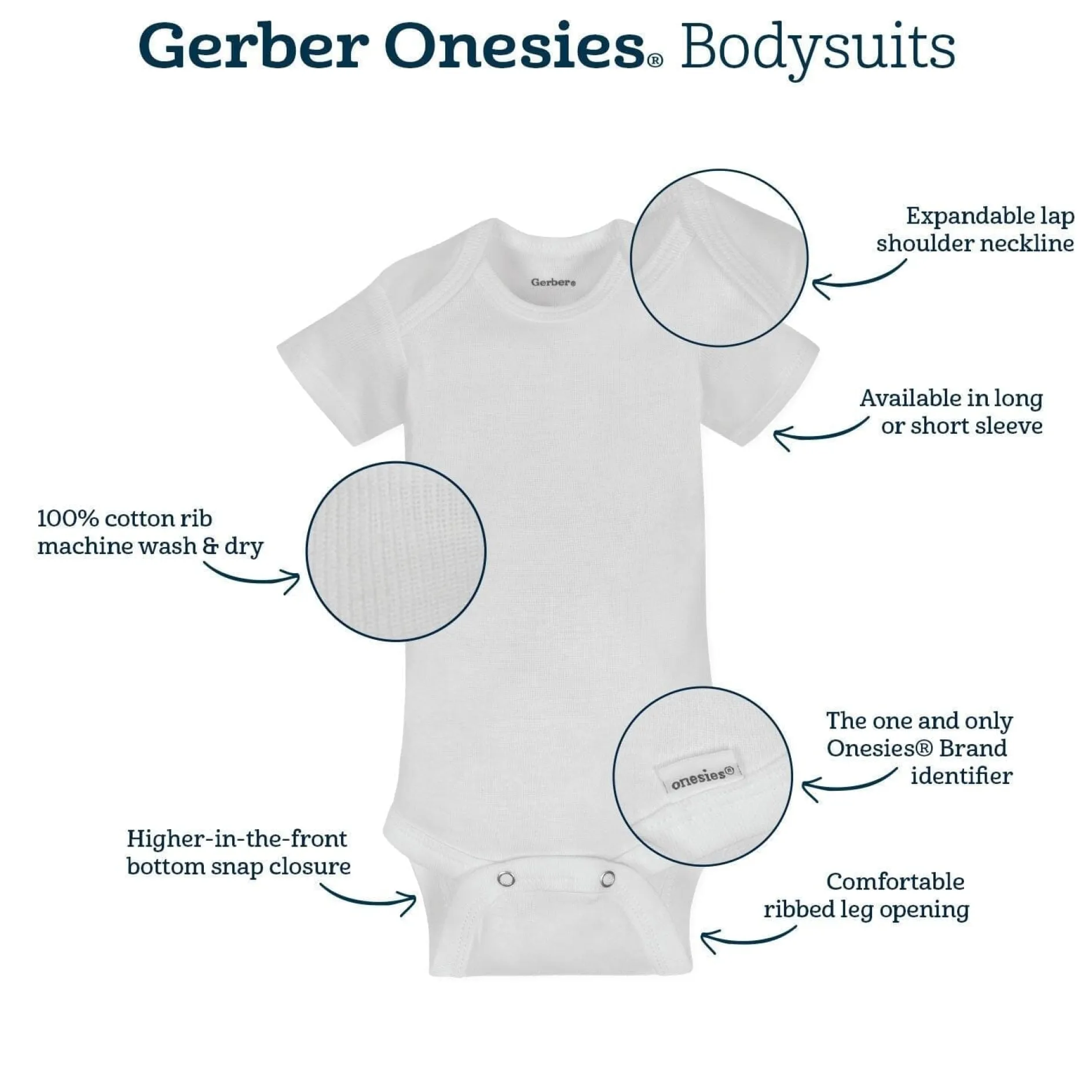 Onesies® Baby Girl 5-Pack Light Pink Bodysuits