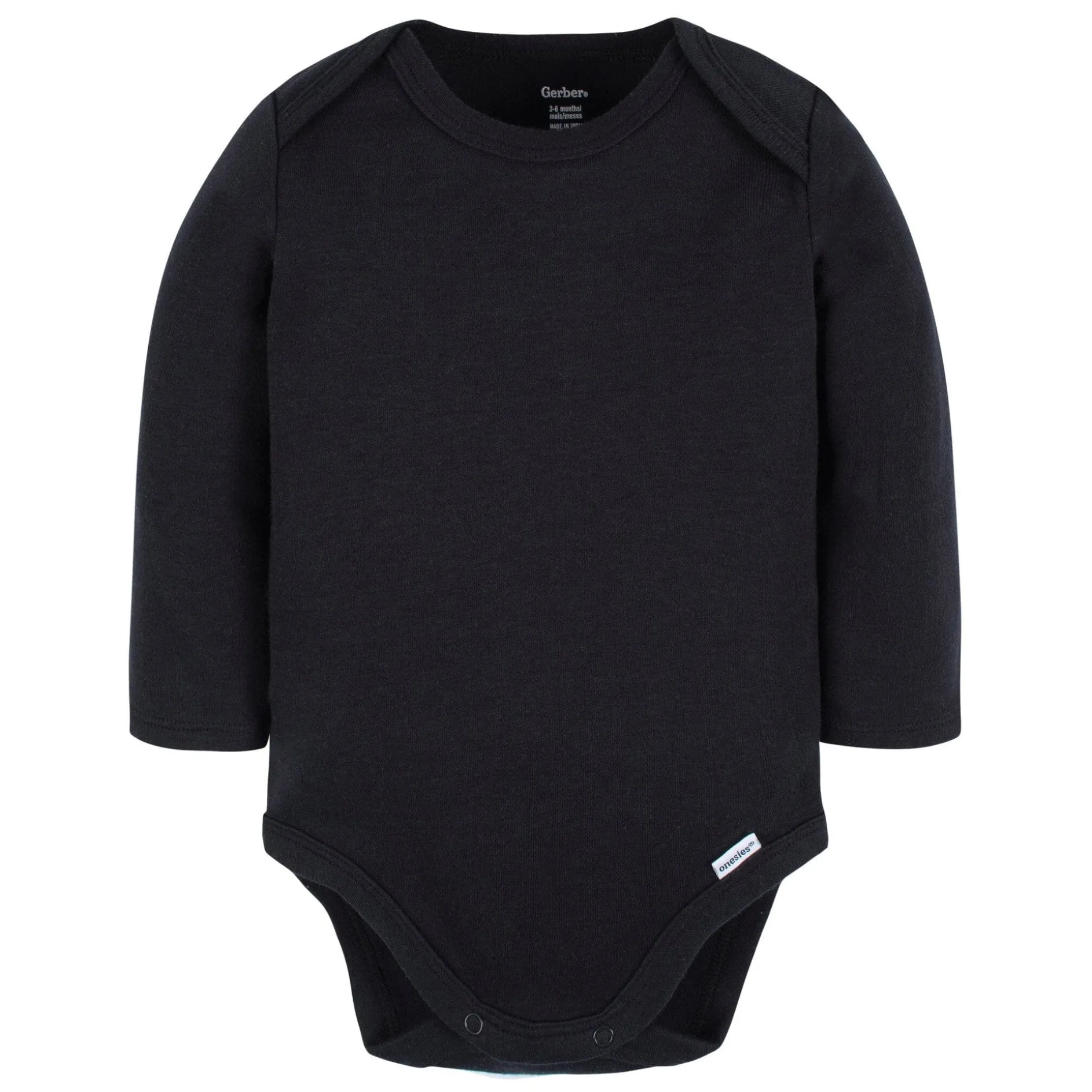 5-Pack Baby Black Premium Long Sleeve Onesies® Bodysuits