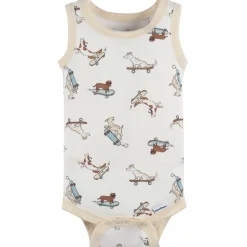 4-Pack Baby Boys Blue Bike Sleeveless Onesies® Bodysuits