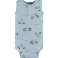 4-Pack Baby Boys Blue Bike Sleeveless Onesies® Bodysuits