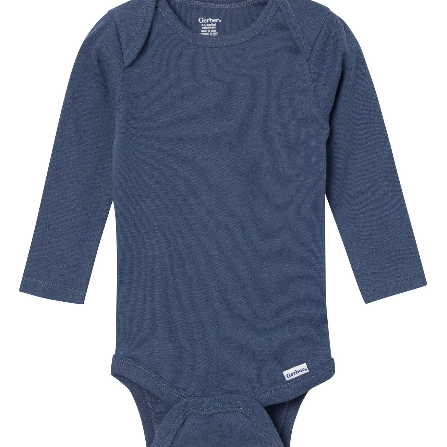6-Pack Baby Boys Blue, Green, Brown and Yellow Long Sleeve Bodysuits