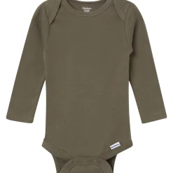 6-Pack Baby Boys Blue, Green, Brown and Yellow Long Sleeve Bodysuits