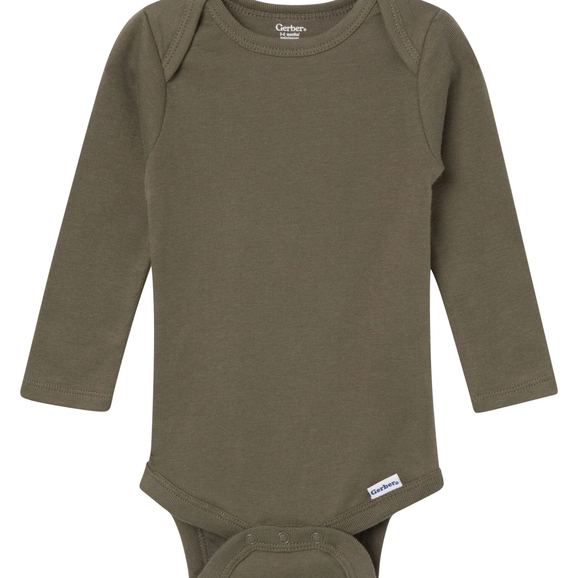 6-Pack Baby Boys Blue, Green, Brown and Yellow Long Sleeve Bodysuits