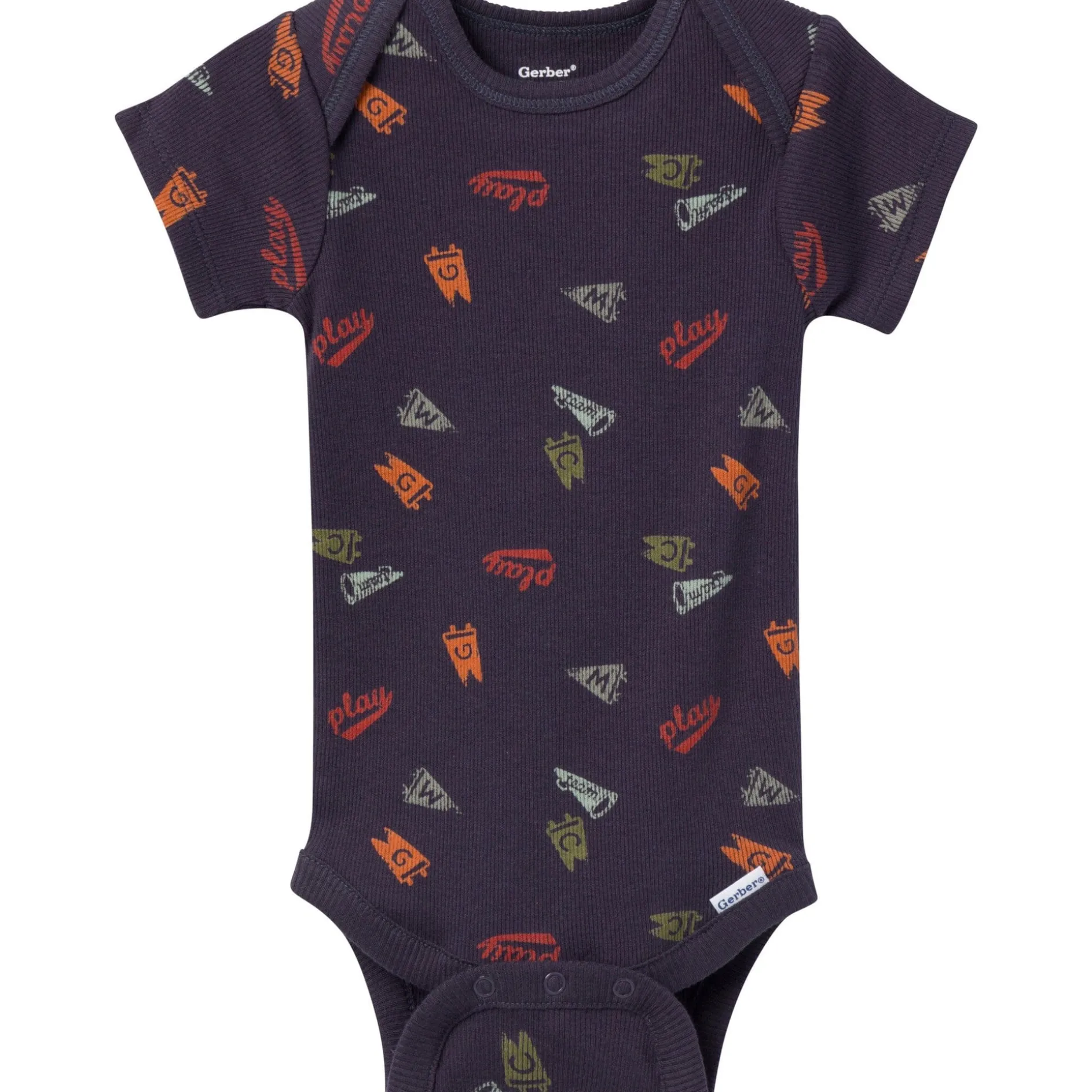 6-Pack Baby Boys Blue Plaid Bodysuits