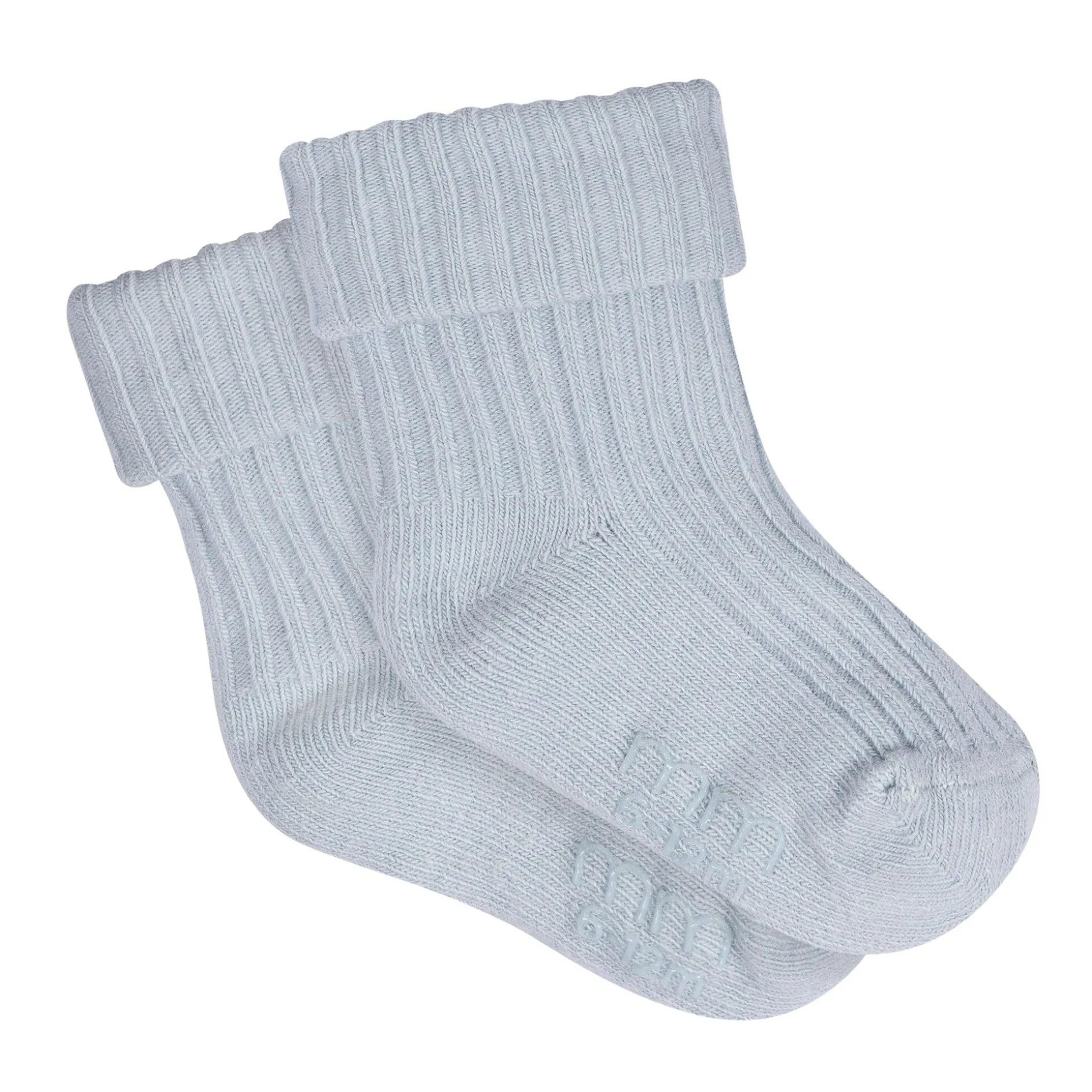 4-Pack Baby Boys Blue Rolled Cuff Ribbed Socks