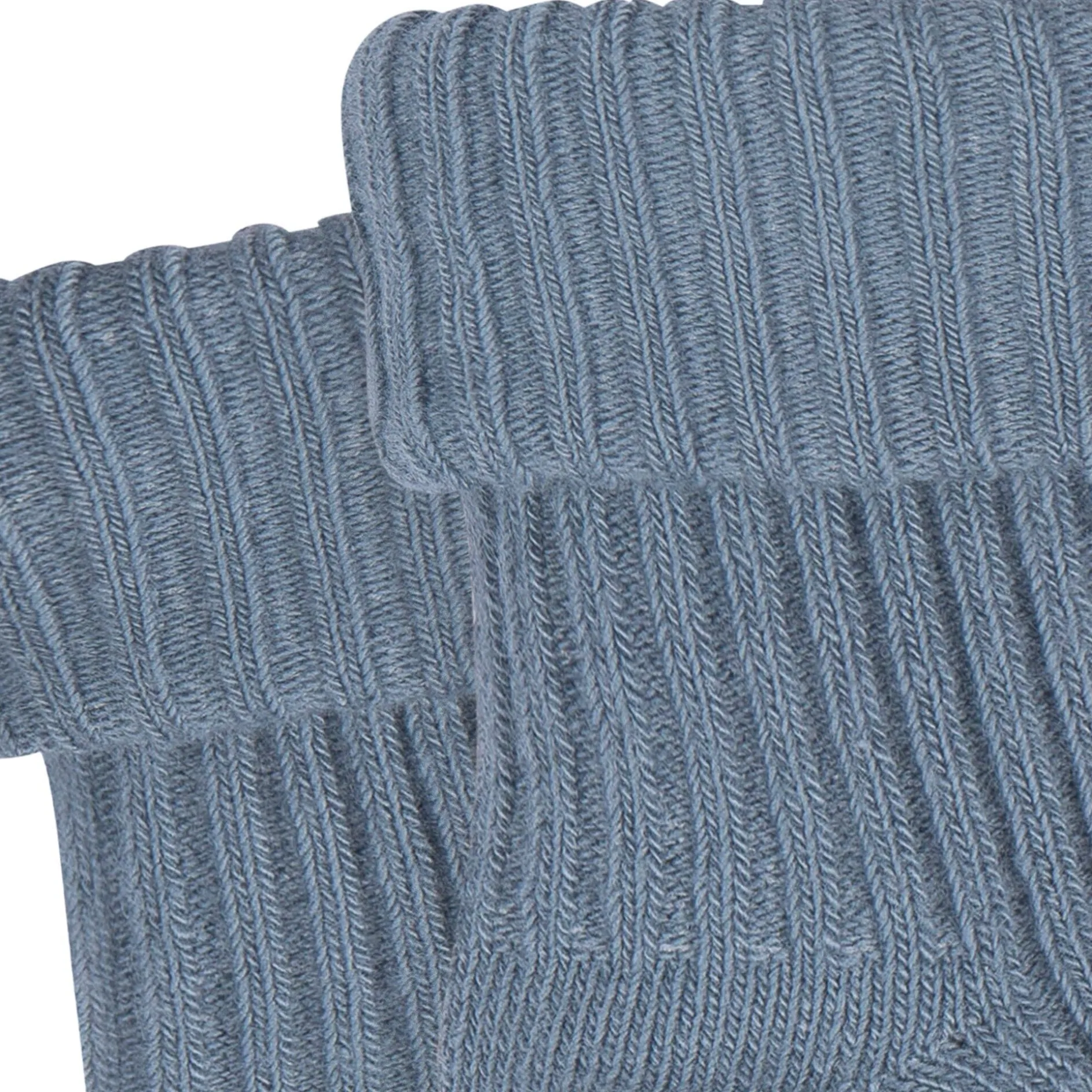 4-Pack Baby Boys Blue Rolled Cuff Ribbed Socks
