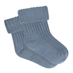 4-Pack Baby Boys Blue Rolled Cuff Ribbed Socks