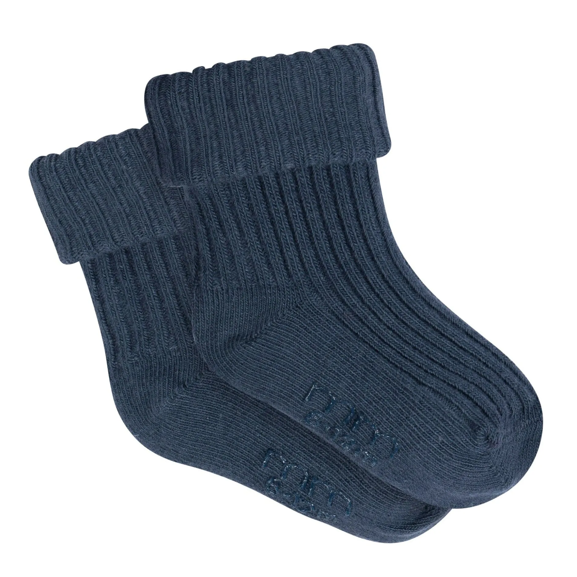 4-Pack Baby Boys Blue Rolled Cuff Ribbed Socks