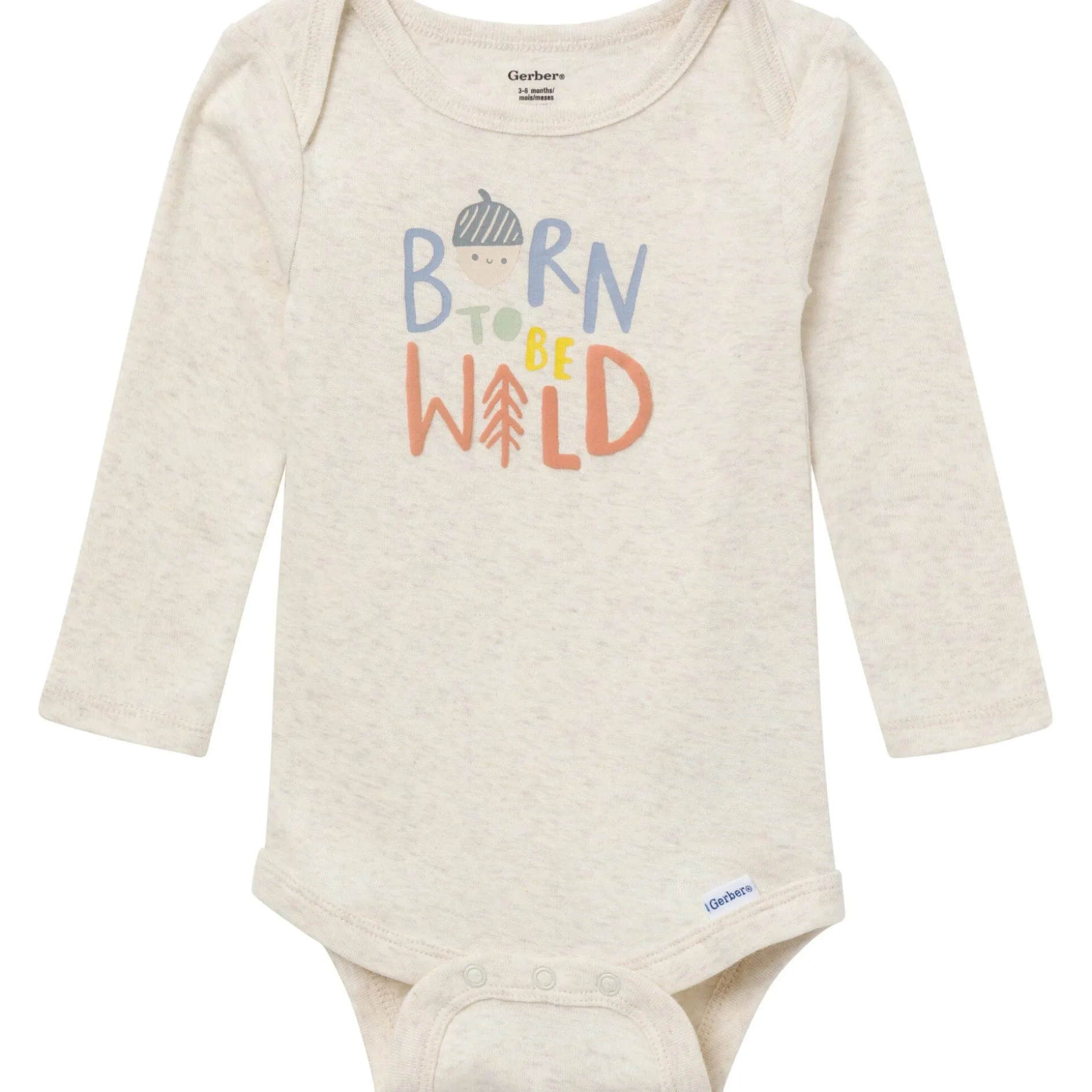 3-Pack Baby Boys Born To Be Wild Long Sleeve Onesies® Bodysuits